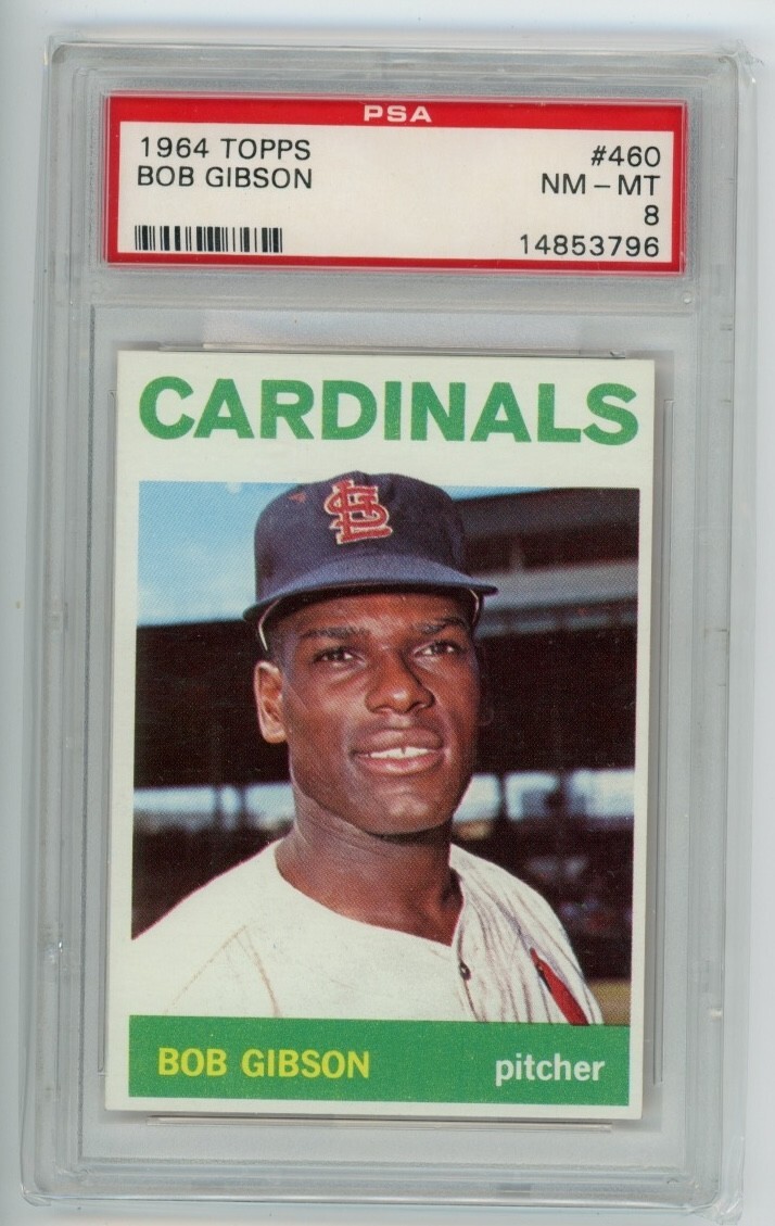 1964 Topps #460 Bob Gibson St. Louis Cardinals HOF PSA 8 NM-MT