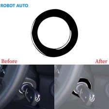 For Toyota Hilux 2015-21 Glossy Black Dashboard Ignition Switch Ring Cover Trim