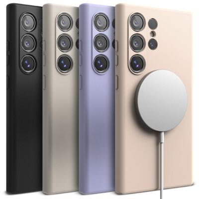 For Galaxy S24 Ultra / S24 Ringke [Silicone Magnetic] Case Soft MagSafe Cover