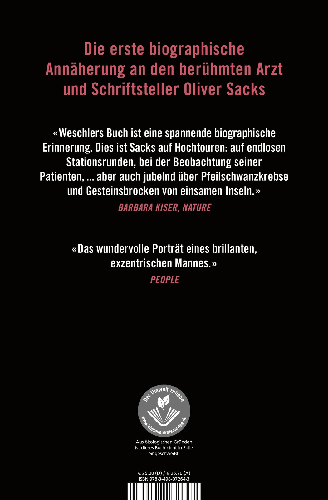 Thumbnail - Oliver Sacks Lawrence Weschler 9783498072643