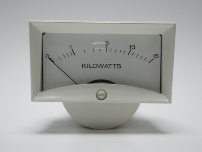 API Instruments Watt Meter 0-15 Kilowatts NSN: 6625-01-134-4727 PN: 36-3382-0050