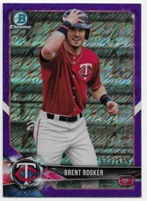 2018 Bowman Chrome BRENT ROOKER Prospect Refractor PURPLE SHIMMER
