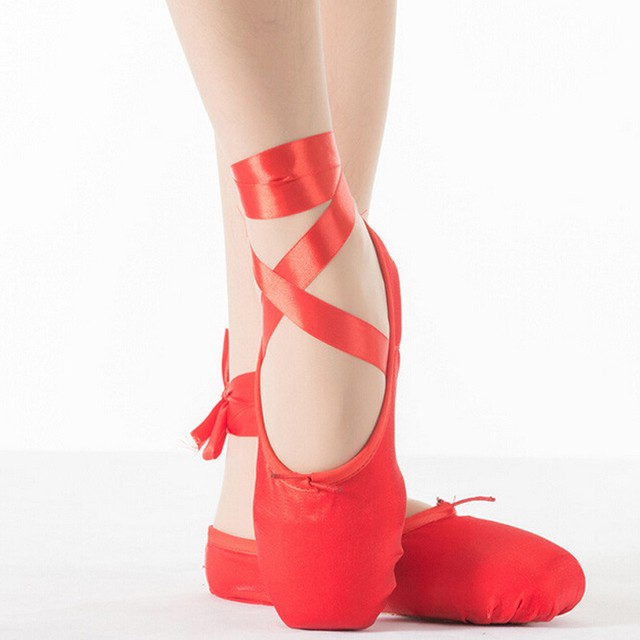 Pink Ballet Dance Toe shoes Professional Ladies children Satin Pointe