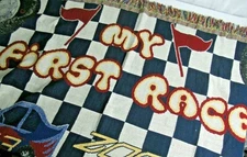 NASCAR "My First Race" Blanket/ Throw NASCAR Blanket NASCAR Throw Decoration