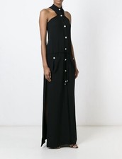 VERSUS VERSACE cut-out buttoned gown size 40