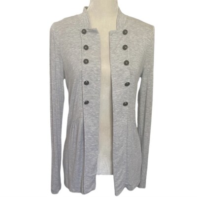 Apostrophe Grey Long Sleeve T-shirt Cardigan sz Small
