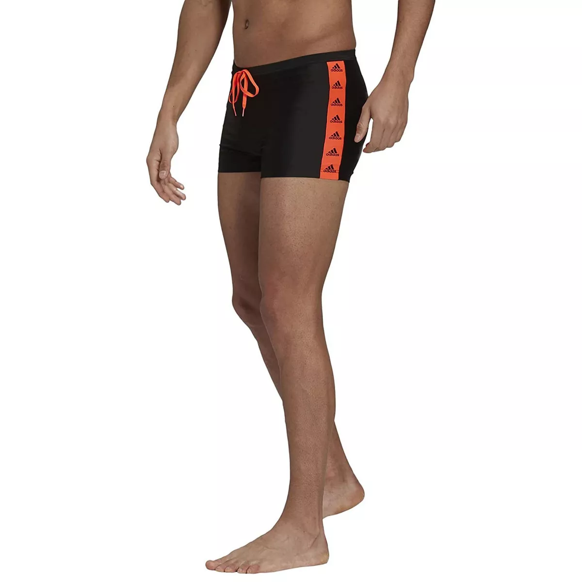 Abandonar eliminar asqueroso adidas Herren Fit Taper Boxer Badehose Schwimmhose Infinitex® Schwarz Neon  Rot | eBay