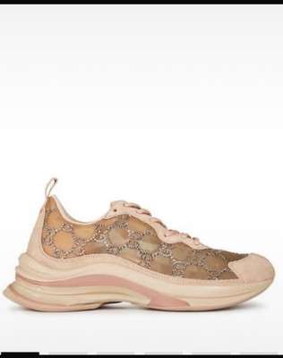 Gucci Crystal Run Schuhe Sneaker In Powder Rose UK 3 EU 36 US 6 UVP 865£