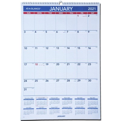2021 At-A-Glance PM3-28 Monthly Wall Calendar 15-1/2 x 22 ...