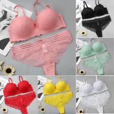 Women Lace Padded Multiway Strapless Balconette Bra Sets Lingerie sets Panties