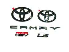 NEW TOYOTA 2025+ CAMRY HYBRID LE HEV GLOSS BLACKOUT EMBLEM OVERLAYS KIT FIT OEM