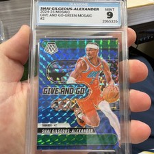 Panini 2024-25 Mosaic Shai Gilgeous-Alexander Oklahoma City Give and Go Green #2