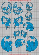 SKL1000PT Super Skulls General Paint Mask/ Stencil Kit
