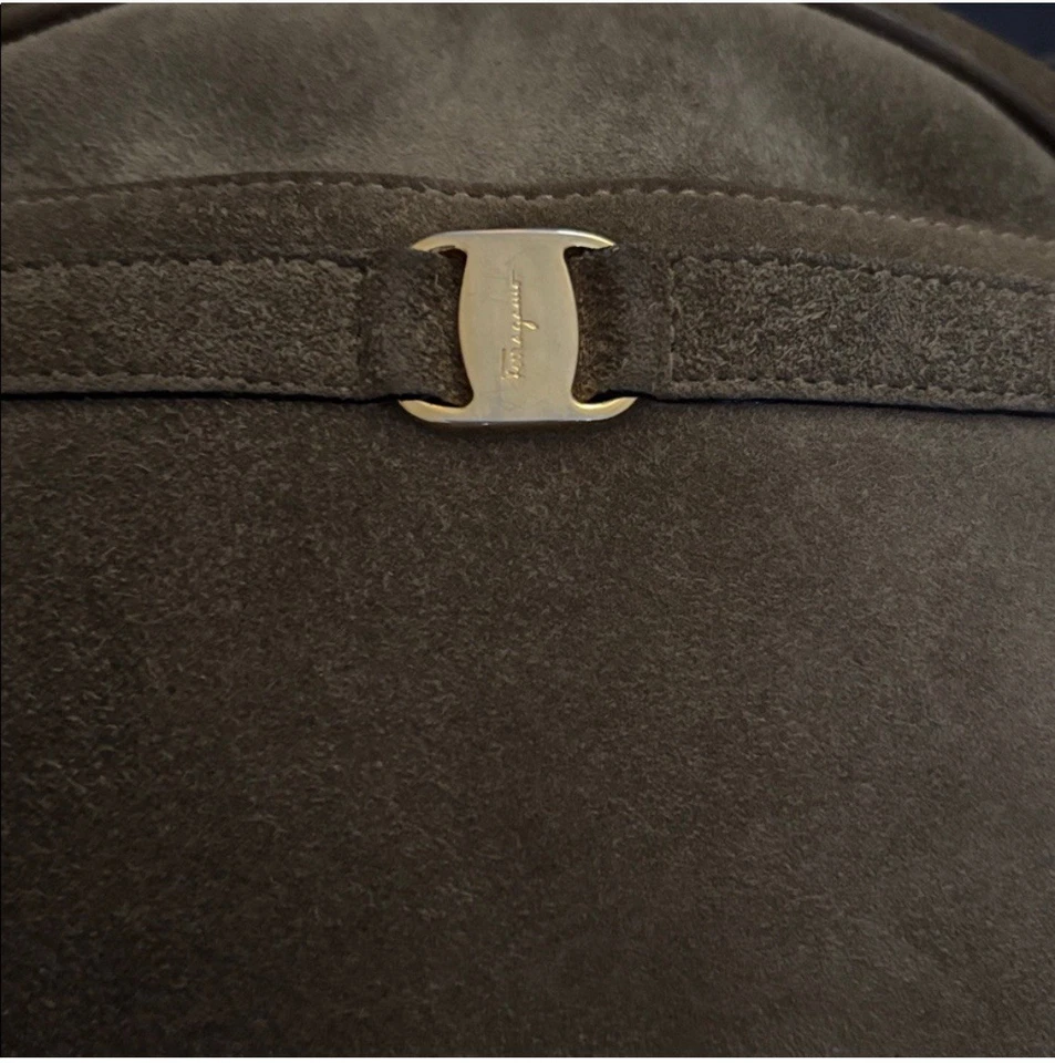 Auth VTG Salvatore Ferragamo Suede Brown Crossbody Shoulder Bag Made in Italy - Image 2 of 4