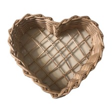 Large Heart Shaped Woven Wall Basket | Farmhouse Boho Cottagecore Decor Large Heart Shaped Woven Wall Basket | Farmhouse Boho Cottagecore Decor - Image 1