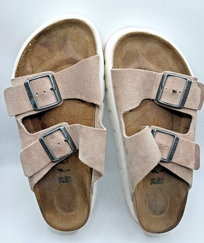 Sandalias de plataforma gruesas Papillio de Birkenstock Arizona beige arena cálida L8 M6 - Imagen 2 de 8