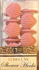 Better Home 12 Sea Shell Deluxe Shower Hooks S Shaped Fun Design Curtain Pink