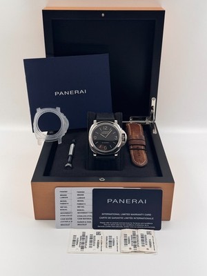 Panerai Luminor 8 Days Men's Black Watch **2 Straps** *BOX + PAPERS!*  PAM00914