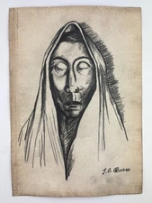 Jose Clemente Orozco COA Art Painting Original Drawing Vintage Signed