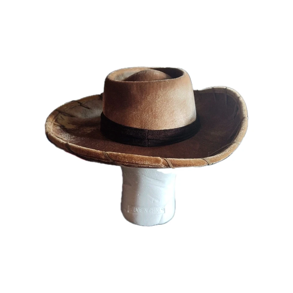 Niños Niños Disney Toy Story Marrón Terciopelo Leñoso Vaquero Disfraz Halloween Sombrero  Foto 3 de 4