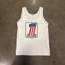 Vintage 70s Harley Davidson Tank Top Champion Blue Bar Single Stitched 50/50 S