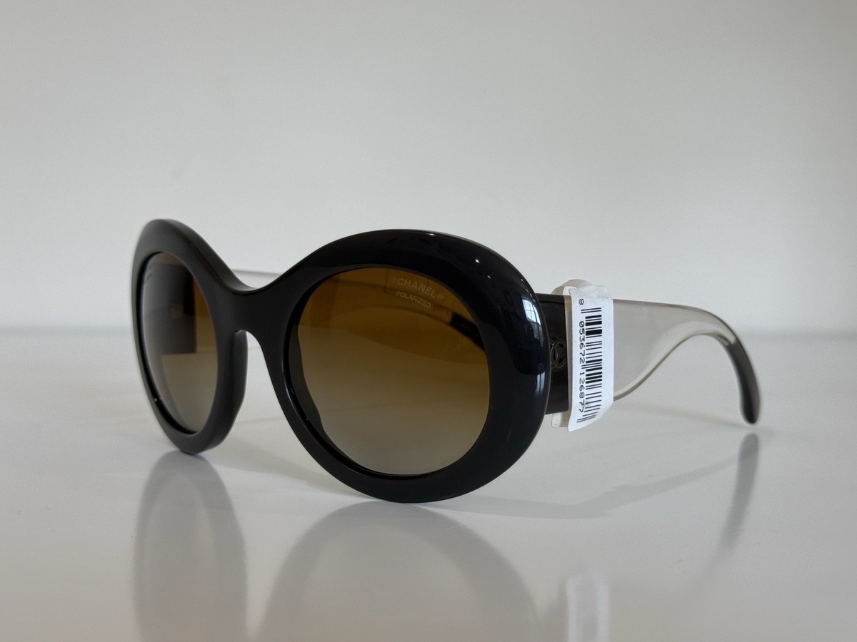Chanel 5265 c.1276/S9 Oval Clear Brown Polarized Sunglasses 