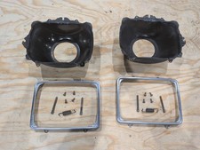 Oem 1980-1991 Ford Econoline Headlight Lamp Sealed Beam Bucket Pair Chrome Oem 1980-1991 Ford Econoline Headlight Lamp Sealed Beam Bucket Pair Chrome