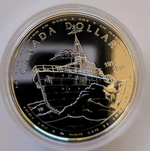 2010 Uncirculated $1 Proof Silver Dollar- The Canadian Navy 100th Anniversary