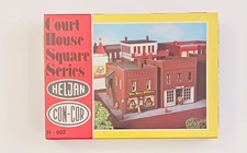 HELJAN CON-COR N SCALE # 602 TWO 1900'S BRICKS STORESFRONT BUILDINGS KIT