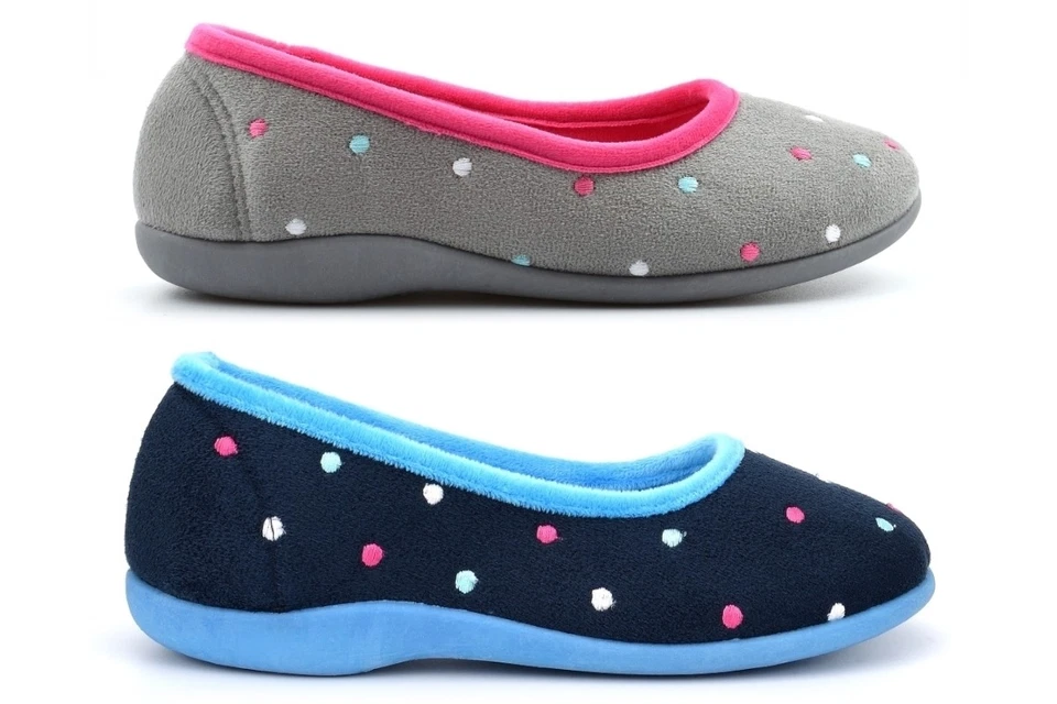 SLEEPERS Damen Memory Foam Hausschuhe Damen Ballerina Pantoffeln Teppich Slipper Pantoffeln