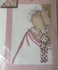 Diy Needlepoint Cross Stitch Kit Baby Hugs Mom Embroidery Design Works 14x9