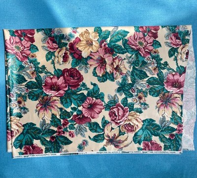 Vintage Scalamandré Floral Chintz Cotton Fabric 2 Yards