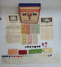 Vintage 1937 Patent Pending Monopoly Game  No...