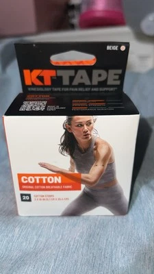 KT Tape Cotton Elastic Kinesiology Athletic Tape 20 Count 10” Precut Strips