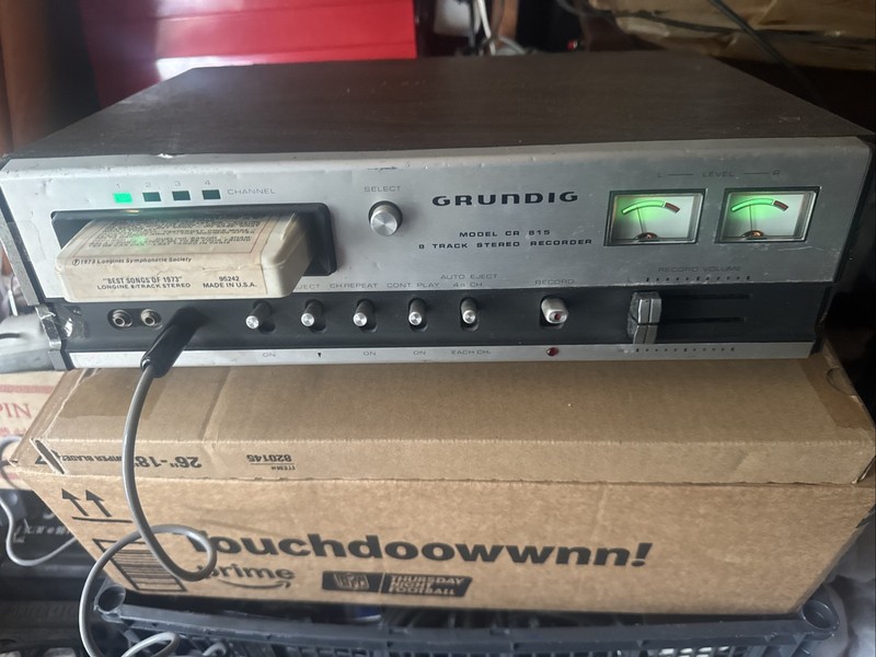 RARE VINTAGE GRUNDIG CR 815 8 TRACK DECK WORKS!