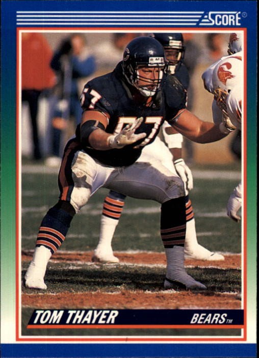 1990 Score #382 Tom Thayer RC - FB
