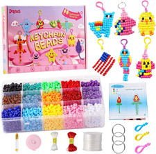 4500 PCS Pony Beads Kit Keychain Making Kits for Crafts,Beads Pets for Beginners