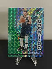 2022-23 Panini Mosaic - Give and Go Luka Dončić #5 Green Mosaic Prizm