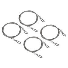 Cavo in Acciaio Inox, Confezione da 4 Corde Filo Rivestite in PVC 3/32" per Ringhiera a Ponte 3,3ft