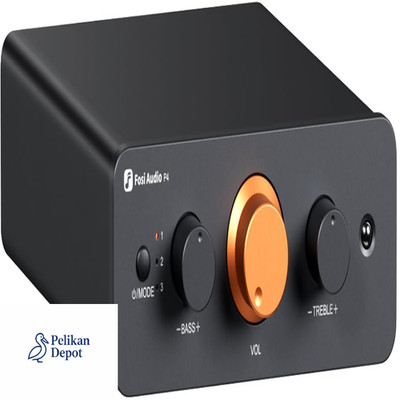 Fosi Audio P4 Mini Vorverstärker 3 RCA-Eingänge Bass Höhenregler