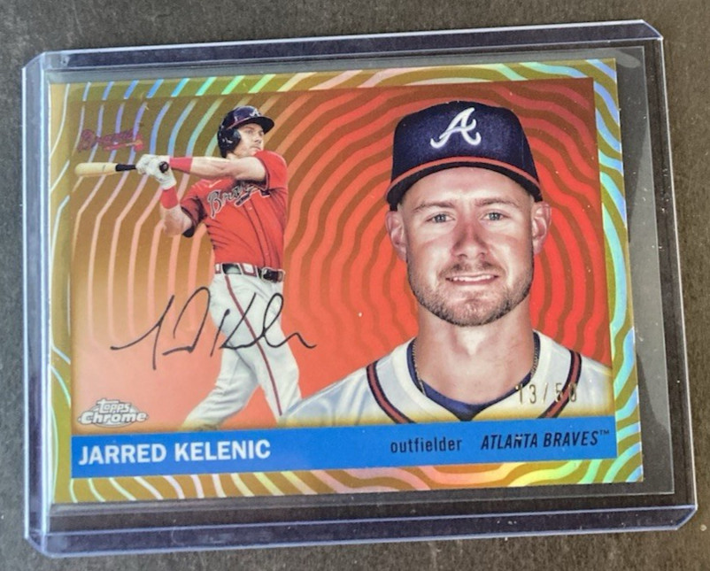 2025 Topps Chrome Platinum Jarred Kelenic Gold Vibrations Refractor /50 #118