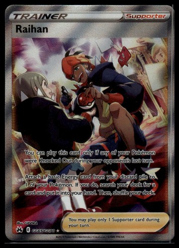 Pokemon Raihan Holofoil SWSH: Crown Zenith: Galarian Gallery - GG65/GG70 NM