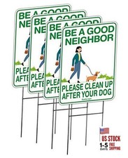 Clean Up After Your Dog Sign, Pack 12 x 9 Clean Up After 12 x 9 inchs-C 4