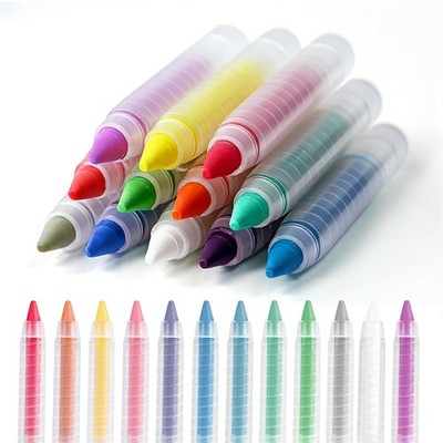 NewFamily 12-Color Dustless Chalk for Kids with Protective Holders, Washable ...