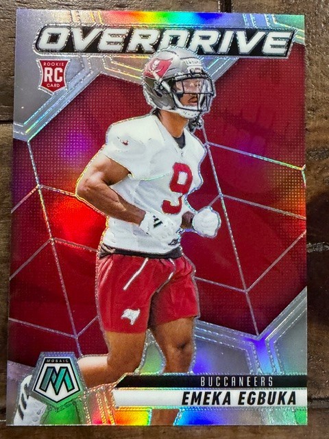 2025 Mosaic Silver Prizm Overdrive EMEKA EGBUKA #5 Rookie (RC) Buccaneers