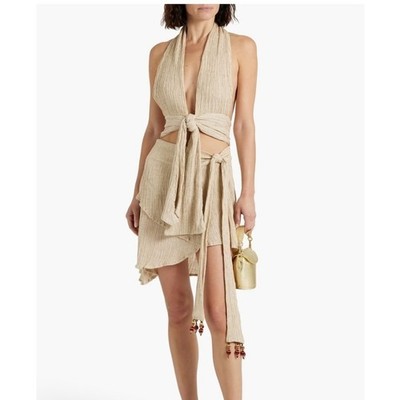 Savannah Morrow Selena wrap-effect mini skirt, Size XS NWOT