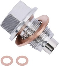 M14x1.5 MM Stainless Steel Magnetic Oil Drain Plug with Neodymium Magnet, 2 Pac