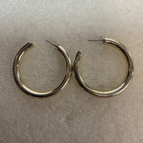 Vintage goldfarbene Creolen 2 Zoll 10,78 g klobig klassisch Piercing Schmuck - Bild 10 von 15