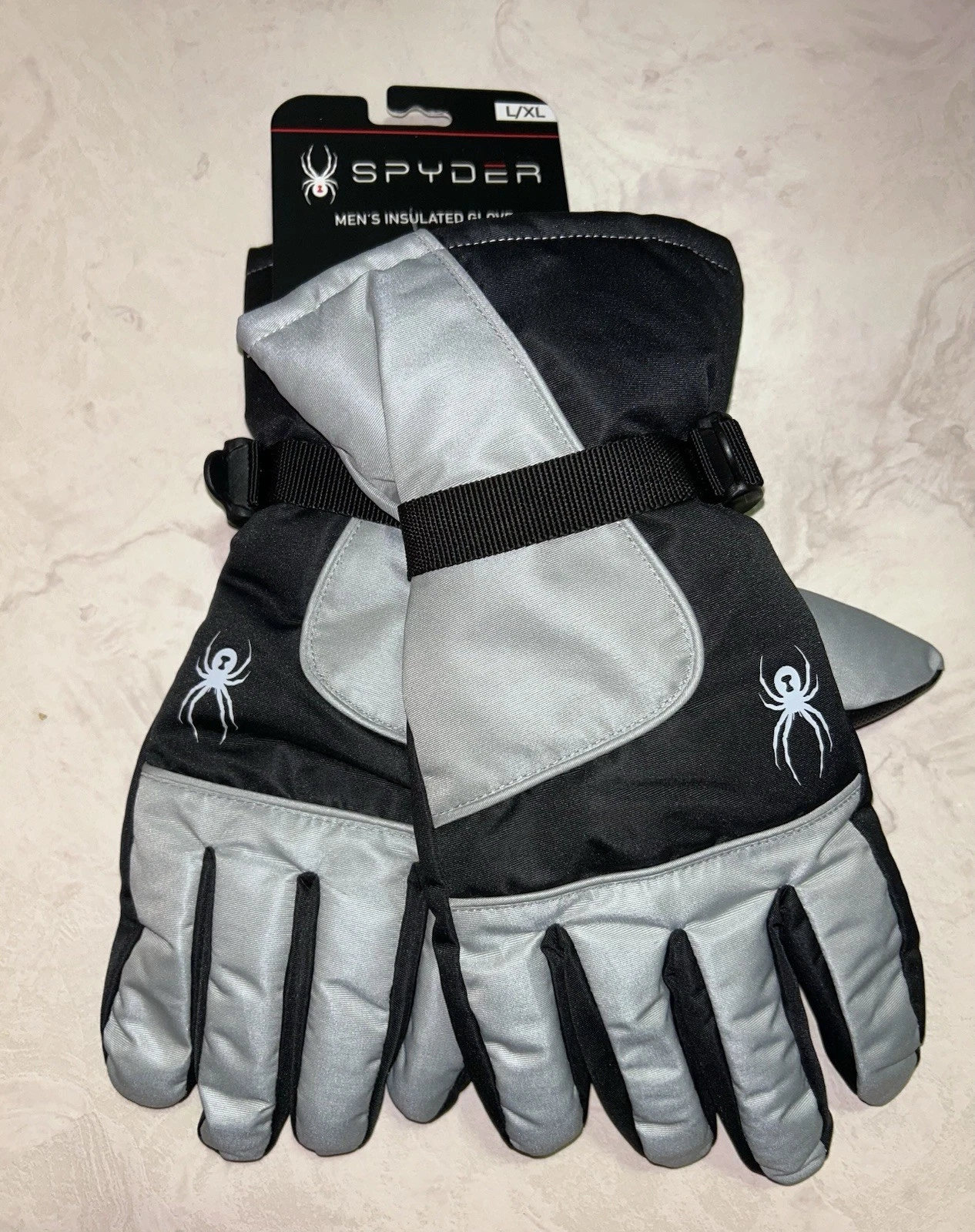 Spyder Insulated Ski Snowboard Snow Gloves in “Glacier” - Men’s Size L/XL