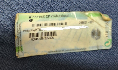 HP 268621-001 Windows XP Professional (XP Pro)   NUR ECHTHEITSZERTIFIKAT!